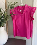Pink Scallop Top